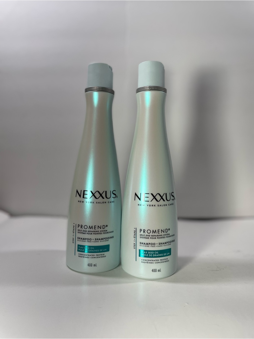 Nexxus ProMend Shampoo Flax Seed Oil Split End Repairing System 13.5oz 400ml X2